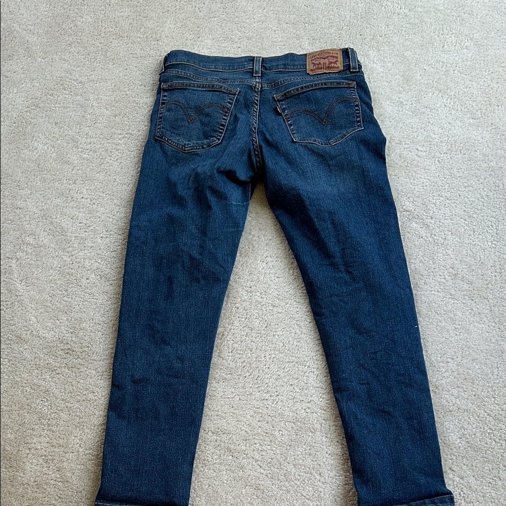 Levi's Women's Boyfriend Jeans - Dark Blue - Picture 3 of 3